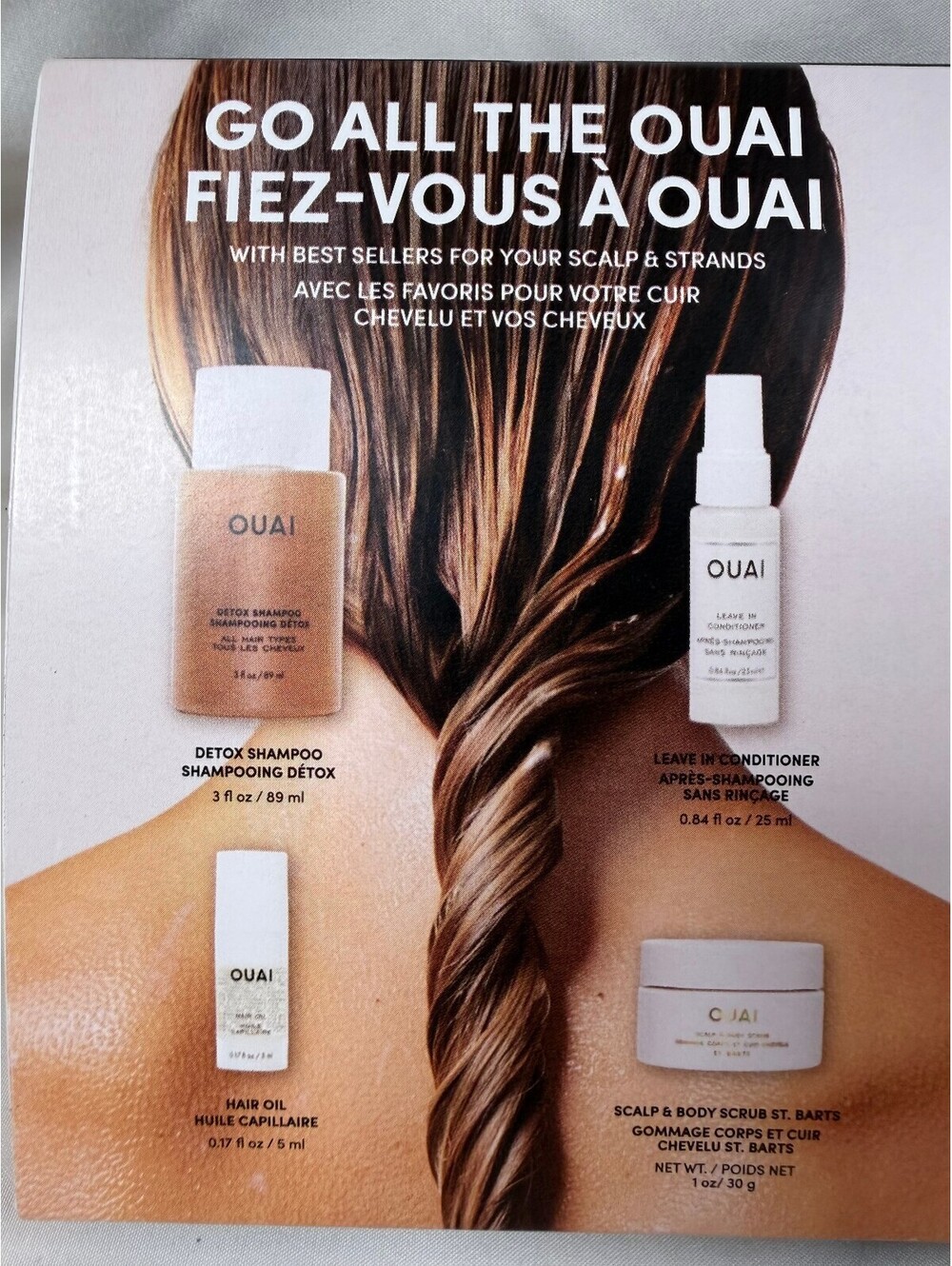 OUAI Detox Shampoo, Leave-In Conditioner, Hair Oil & Scalp & Body Scrub Travel